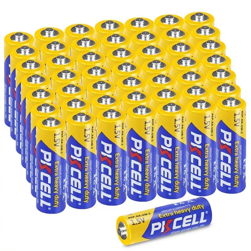

NEW2023 40PCS PKCELL AA battery 1.5V aa Super Heavy Duty Carbon-zinc Batteries aa R6P UM-3 Battery for toys, camera, laser, flas