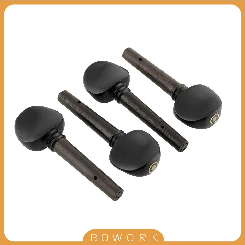 

4/4 3/4 1/2 1/4 1/8 Cello Fitted Tuning Pegs Ebony Wood 2L2R W/Inlaid Parisian Eye For Strings Instrument DIY Acoustic Cello