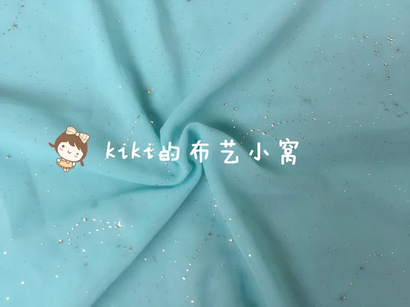 Ткань для шитья 100*140 см ночное небо космическое шифоновое платье Мерцающая