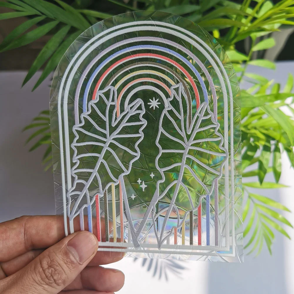 

PVC Creative Wall Sticker Sun Catcher Multi-Style Wall Stickers Rainbow Glass Sticker Bedroom Decor Home Decor