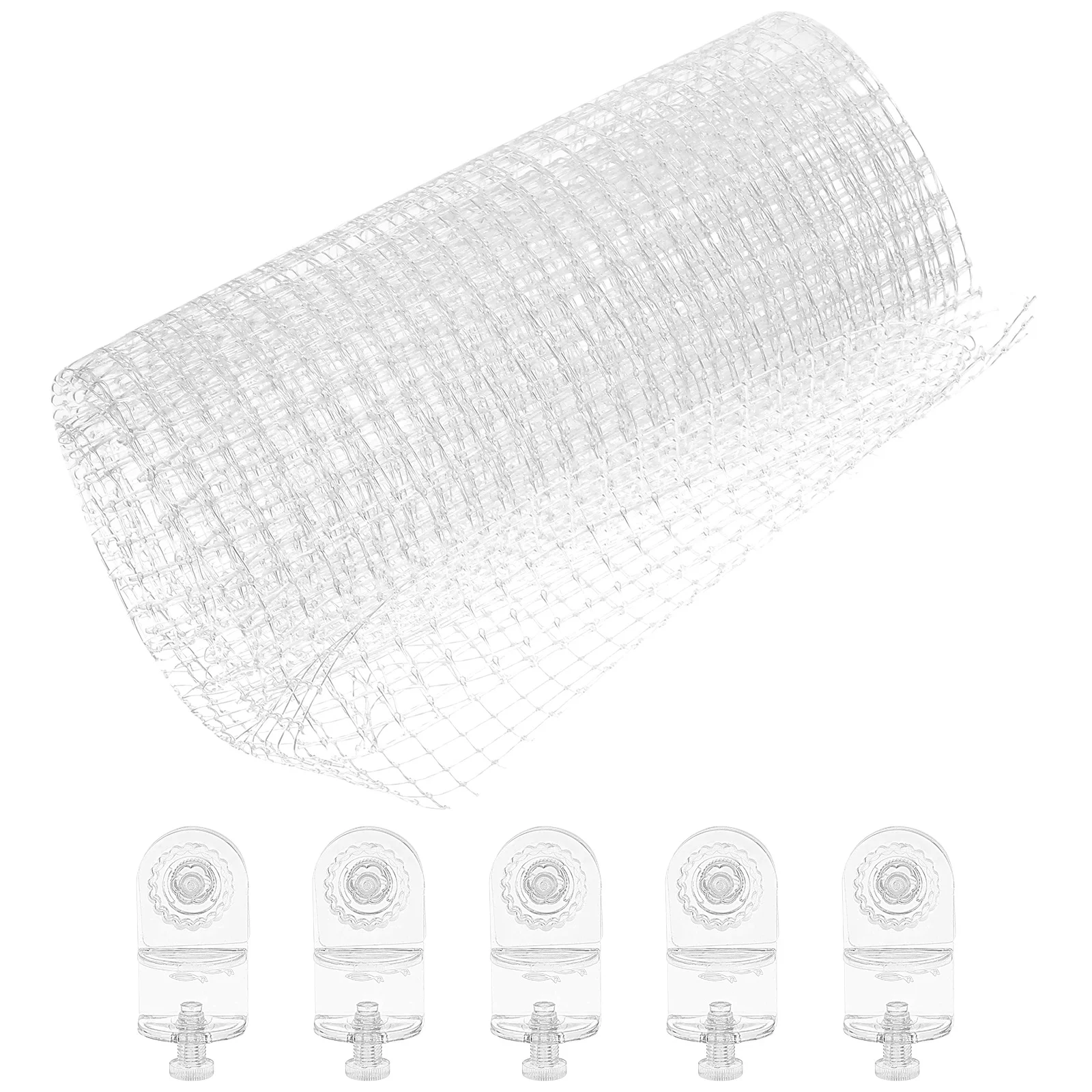 

Net Tank Mesh Aquarium Netting Cover Anti Screen Escape Proof Jumping Terrarium Lid Escaping Clear Top Practical Gallon Plastic