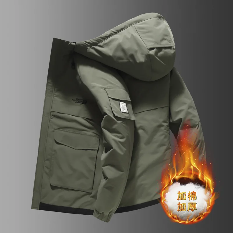 New Arrival Fashion Suepr Large Winter Men's Sports and Leisure Hooded Padded Cotton Jacket Plus Size 4XL 5XL 6XL 7XL 8XL