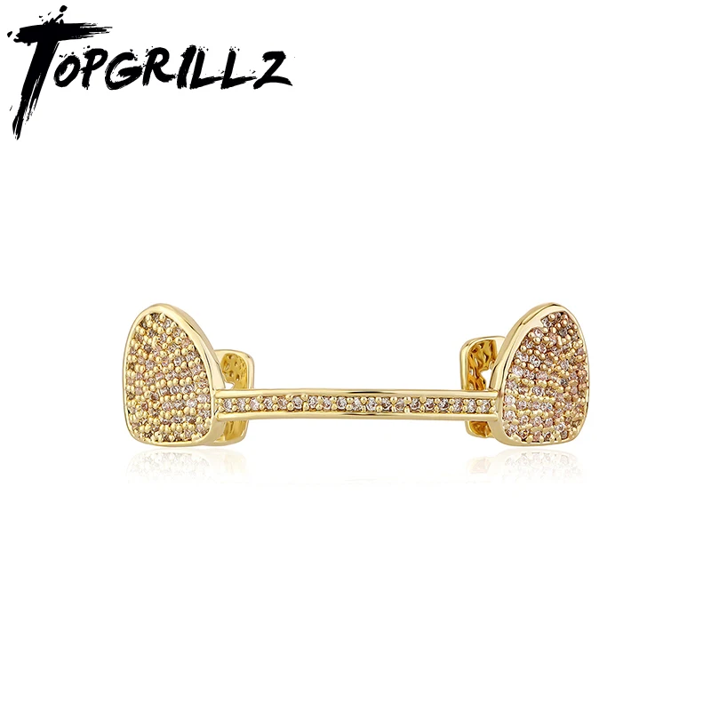 

TOPGRILLZ Iced Out Bling Zircon Grillz для унисекс кубического циркония проложенные ЗУБЫ Grillz Top Grillz хип-хоп ювелирные изделия