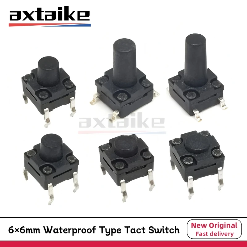 50 шт. водонепроницаемые тактовые переключатели DIP SMD Axtaike
