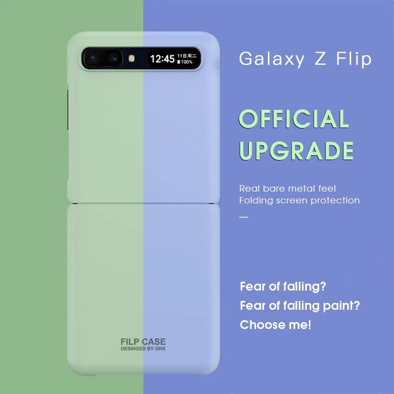 

GKK Simple Matte Fold Case For Samsung Galaxy Z Flip anti-knock Ultra Thin Hard Protective Cover For Samsung Galaxy Z Flip Coque
