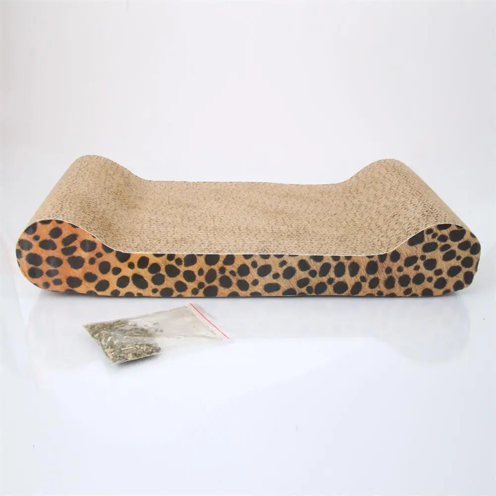 

Cat Scratching Board Toy Thick Corrugated Paper Grinding Claw Plate With Catnip