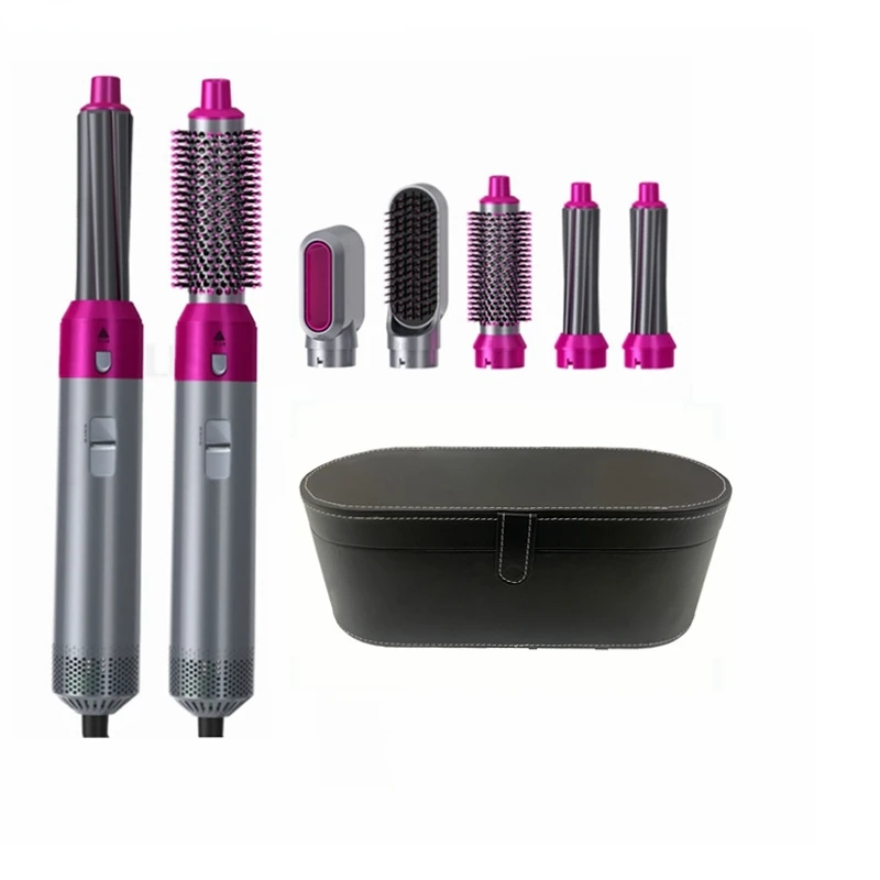 

Hair Dryer 5 In 1 Kit Electric Blow Dryer Hot Air Brush Styler Volumizer Hair Straightener Curler Comb Negative Ion Hair Dryer
