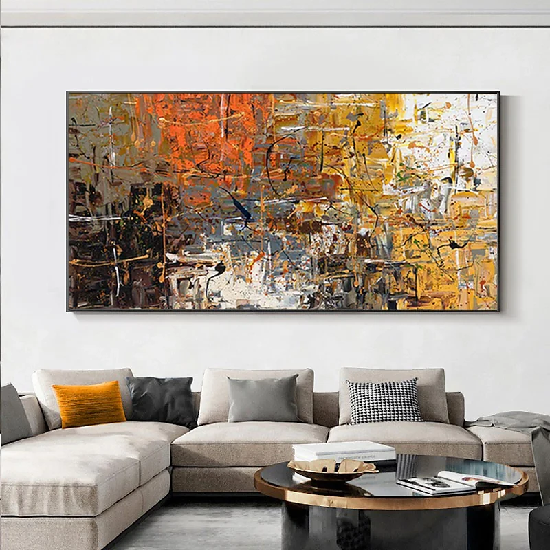 

Dropshipping Home Decorative Colorful Wall Handmade Abstract Oil Painting