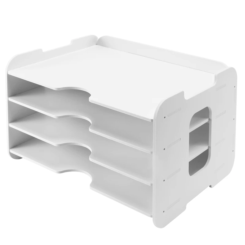 

Органайзер для офисных аксессуаров, настольный органайзер для файлов с 3 бумажными подставками, полка для хранения