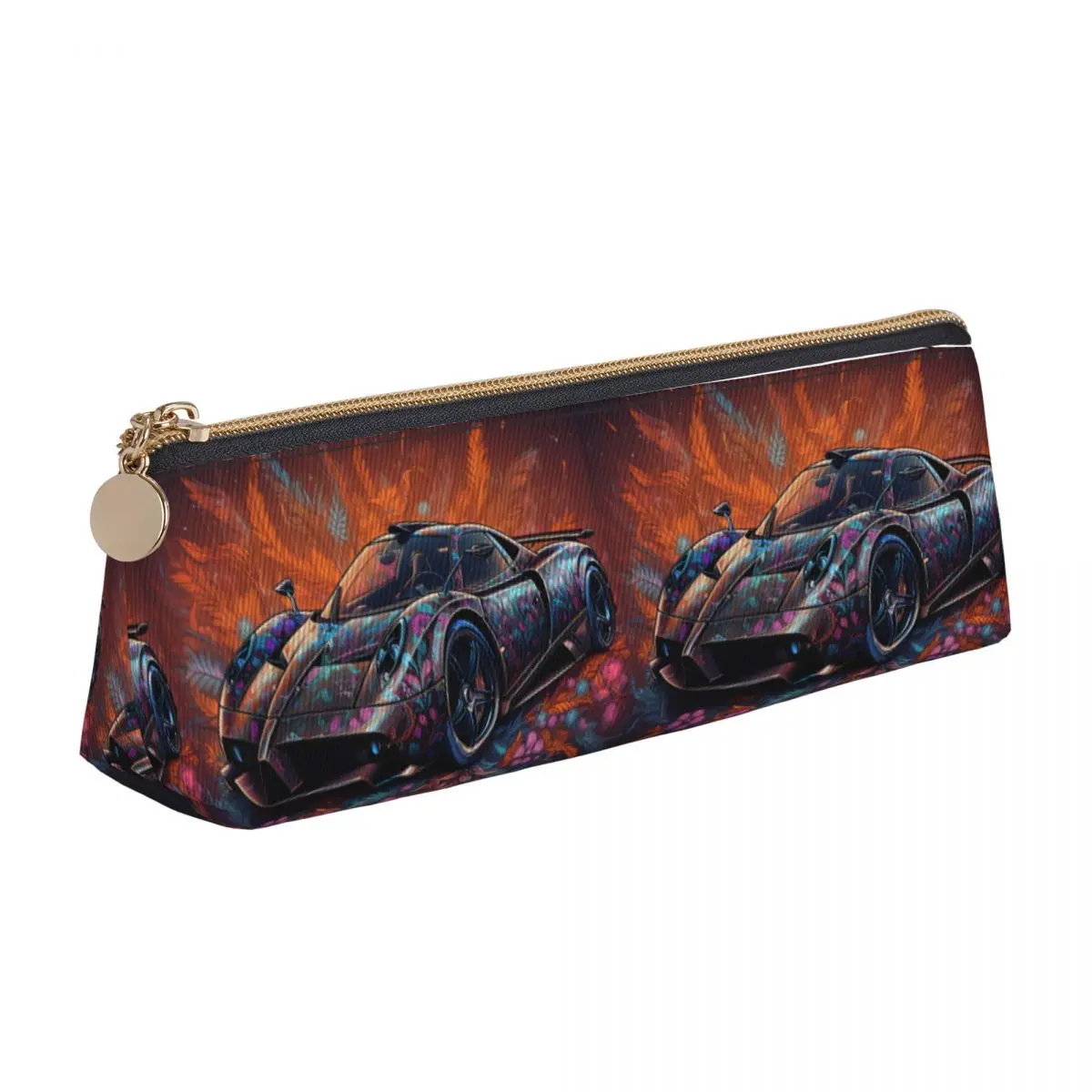 

Кожаный Карандаш на молнии, с яркой росписью