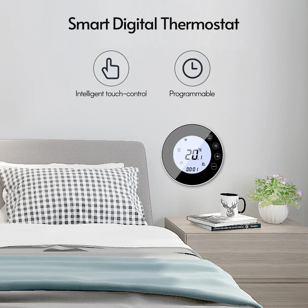 

X7 Smart Programmable Thermostat LCD Touchscreen Temperature Controller for Water/Electric Floor Heating /Gas Boiler Dropship