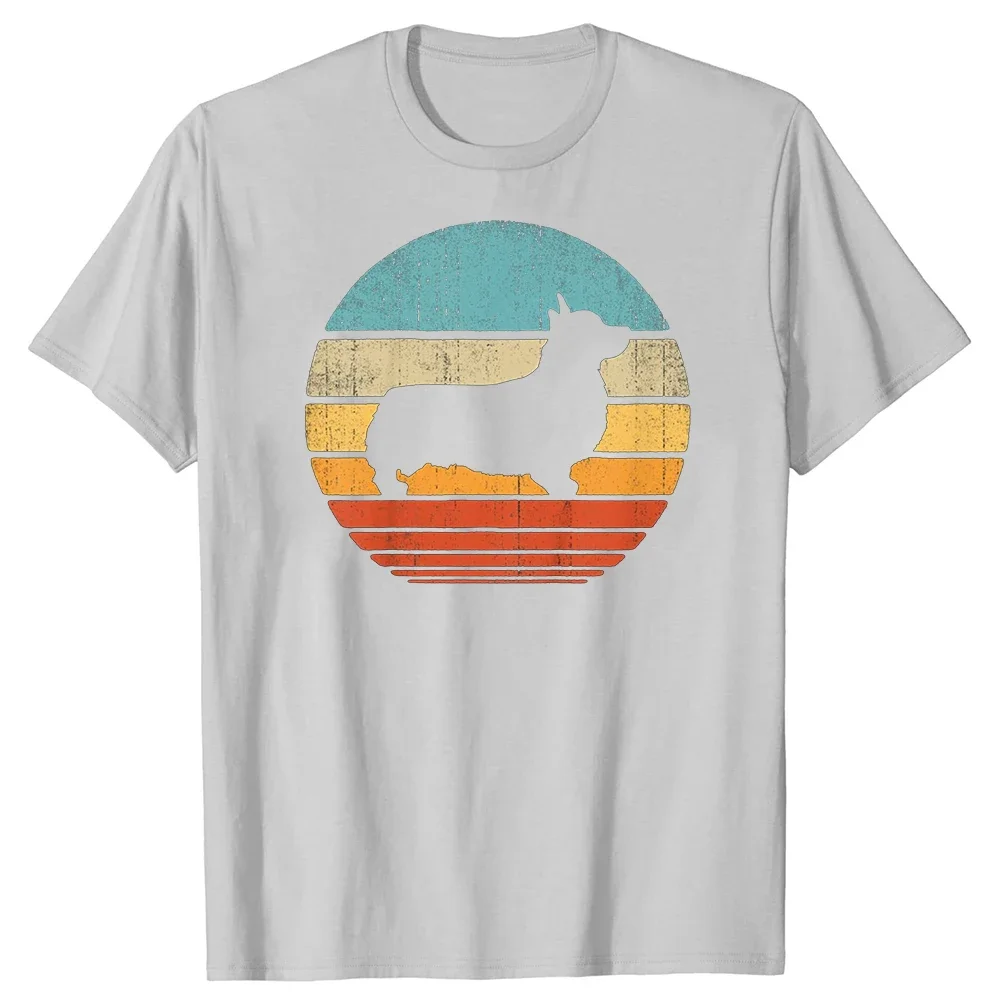 Футболка с круглым вырезом и коротким рукавом Повседневные базовые винтажные