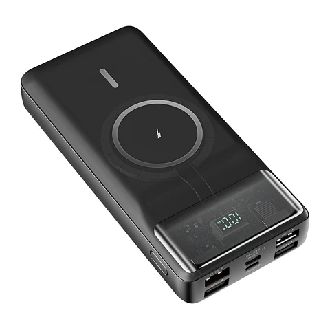 20000 мАч, 22,5 Вт, внешний аккумулятор для быстрой зарядки, 15 Вт, магнитное беспроводное зарядное устройство Qi для iPhone 17, внешний аккумулятор Samsung Huawei Powerbank