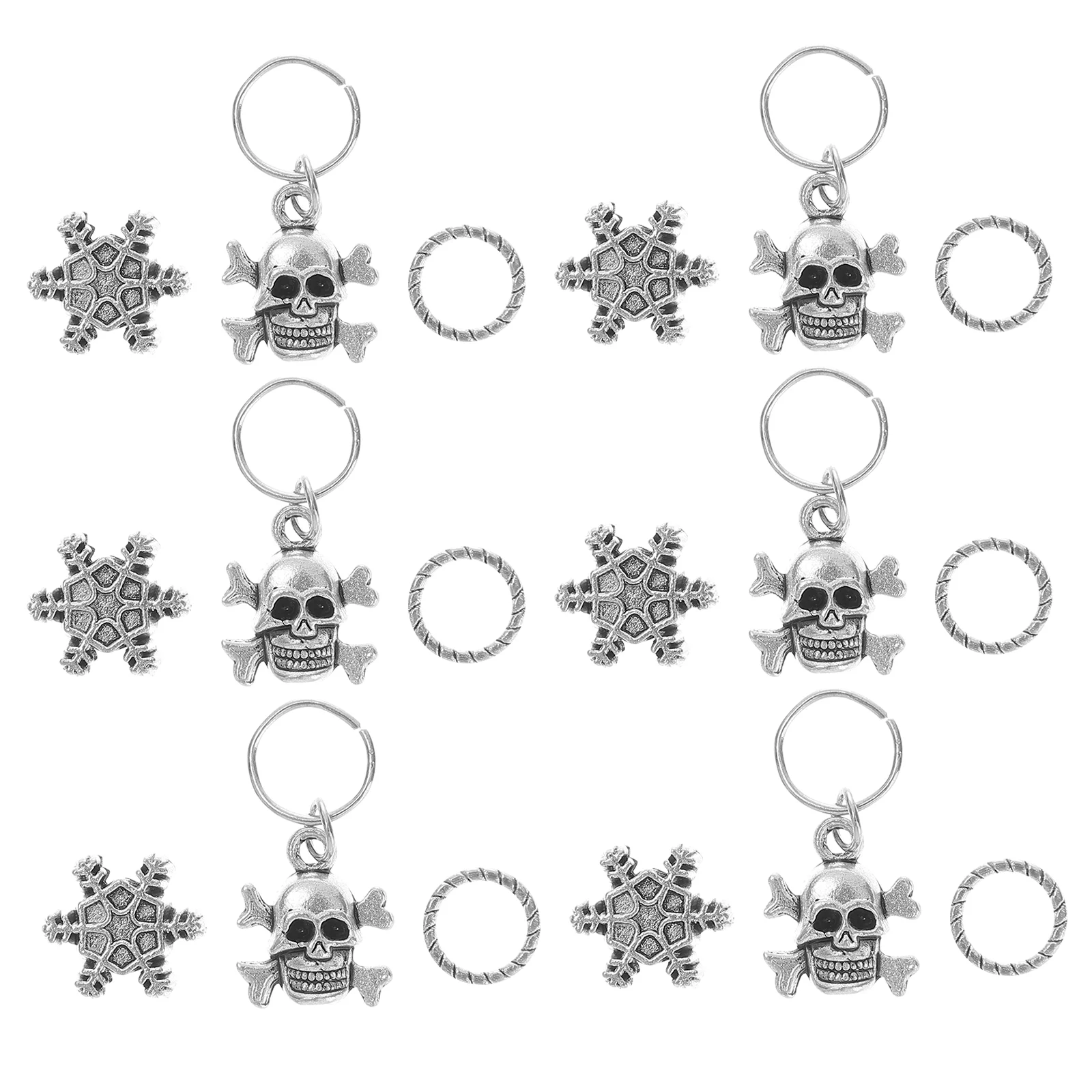

70pcs Metal Braids Rings Cuffs DIY Hair Dreadlock Jewelry Hair Accessories