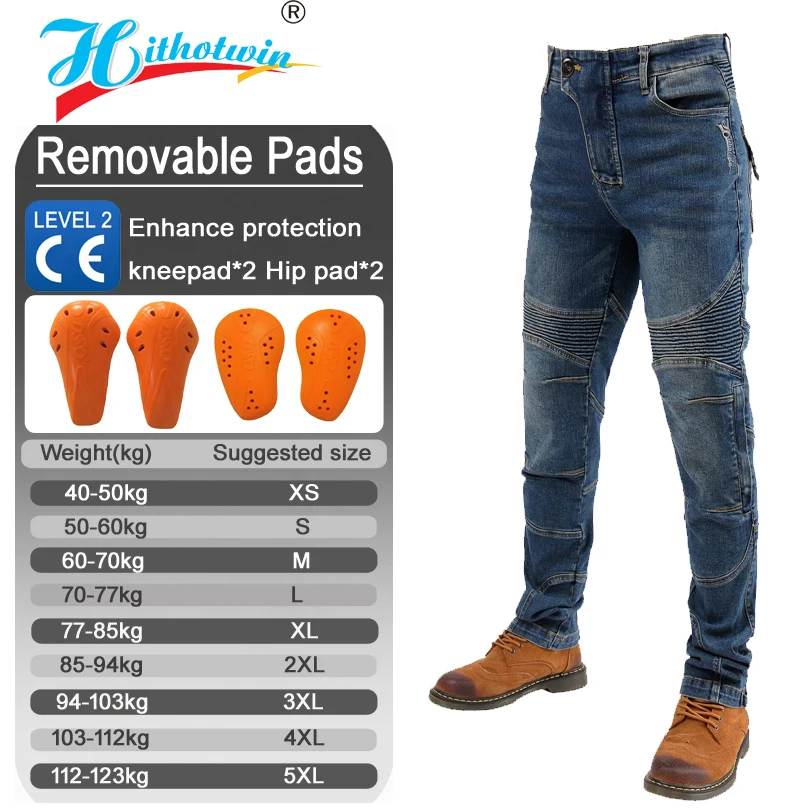 

Мотоциклетные Брюки С Регулируемой Защитой, Джинсовые, Для Мужчин И Женщин, Для Приключенческого Туризма