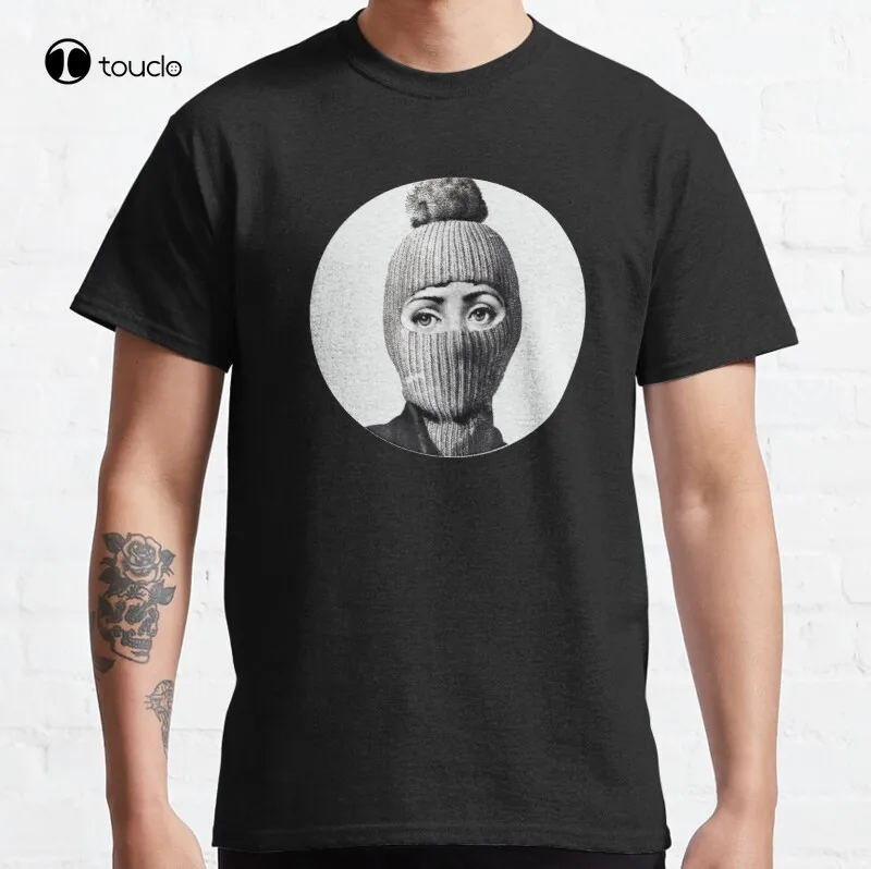 Girl In Ski Mask (Balaclava Girl) Classic T-Shirt Cotton Tee Shirt Custom Aldult Teen Unisex Digital Printing Tee Shirt Cotton