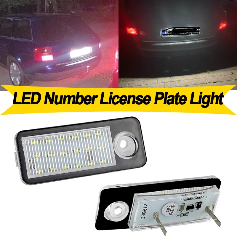 

2 шт. автомобильный светодиодный светильник номерного знака для Audi A6 C5 4B Avant Wagon 1998 1999 2000 2001 2002 2003 2004 2005 для Audi RS6 Plus