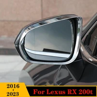 lhd for lexus rx 200t 300 350l 450h 500h 2016 2023 abs chrome car rear view mirror block rain eyebrow cover trim sticker styling