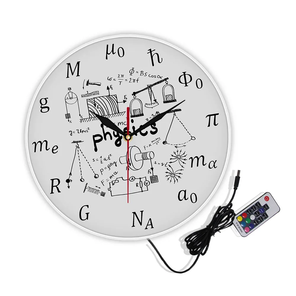 Научное искусство физика элементы и символы настенные часы математические