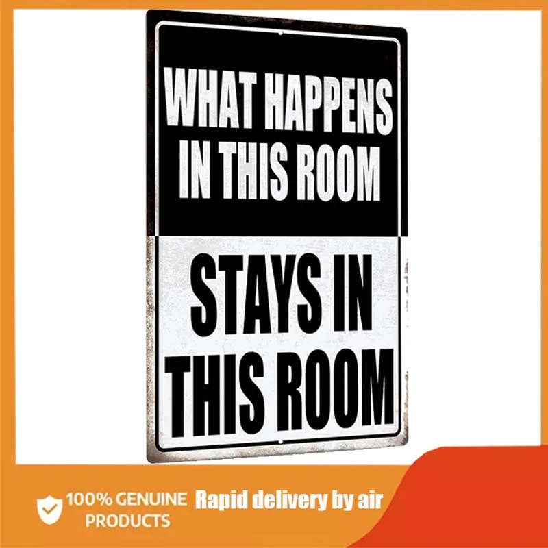 

Funny Sarcastic Metal Sign, Man Cave Bar Decor, What Happens in This Room Stays in This Room room decor metal decor