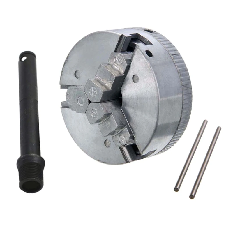 

Mini 3 Jaw Lathe Chuck, Z011 3 Jaw Woodworking Hand Chuck Hand ChuckScrew Rod Self Centering Chuck Tool