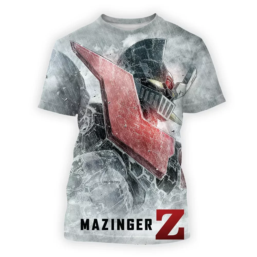 

2022New Streetwear Mazinger z anime movie robot streetwear 3d print t-shirt men's casual t-shirt Casual Tops