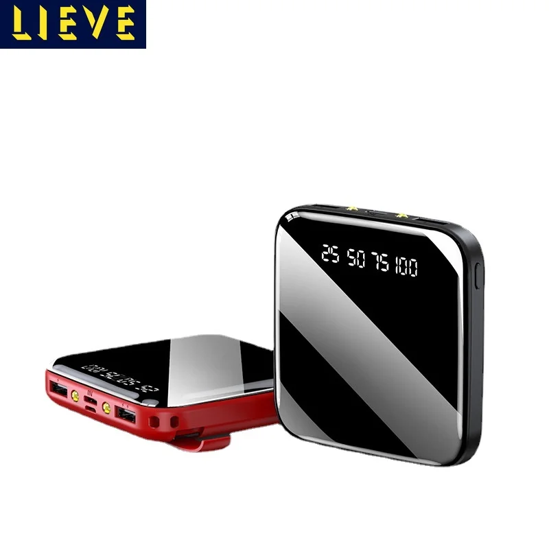 

Mini Portable Power Bank 20000mAh, Dual Output with LED Light and Stand, Compatible with Apple and Android