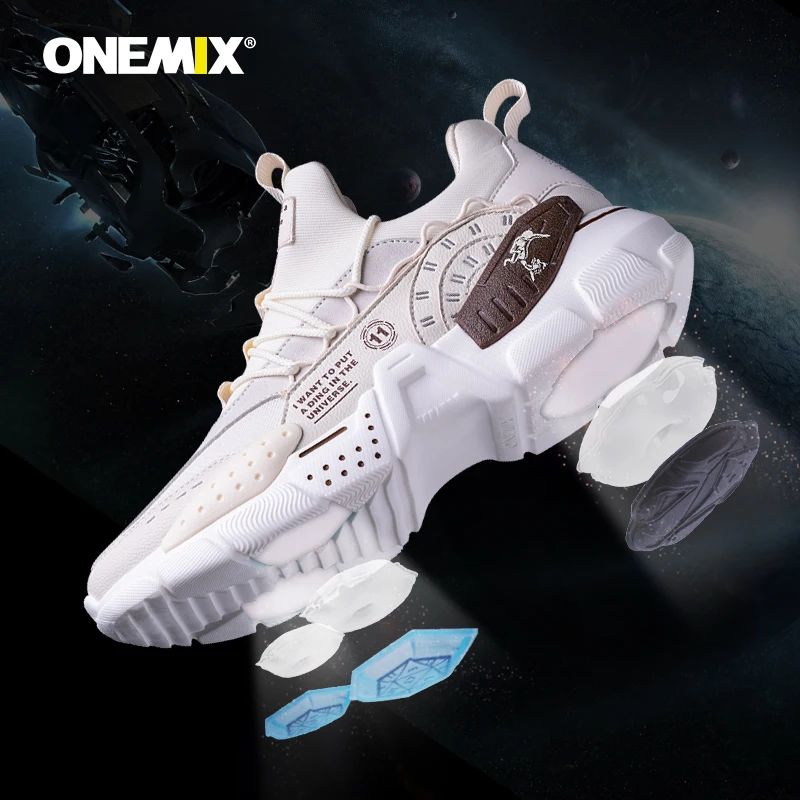 ONEMIX 2023 New Running Shoes for Men Height Increasing Ulzza Harajuku Cushioning Platform Retro Sports Shoes Walking Sneakers
