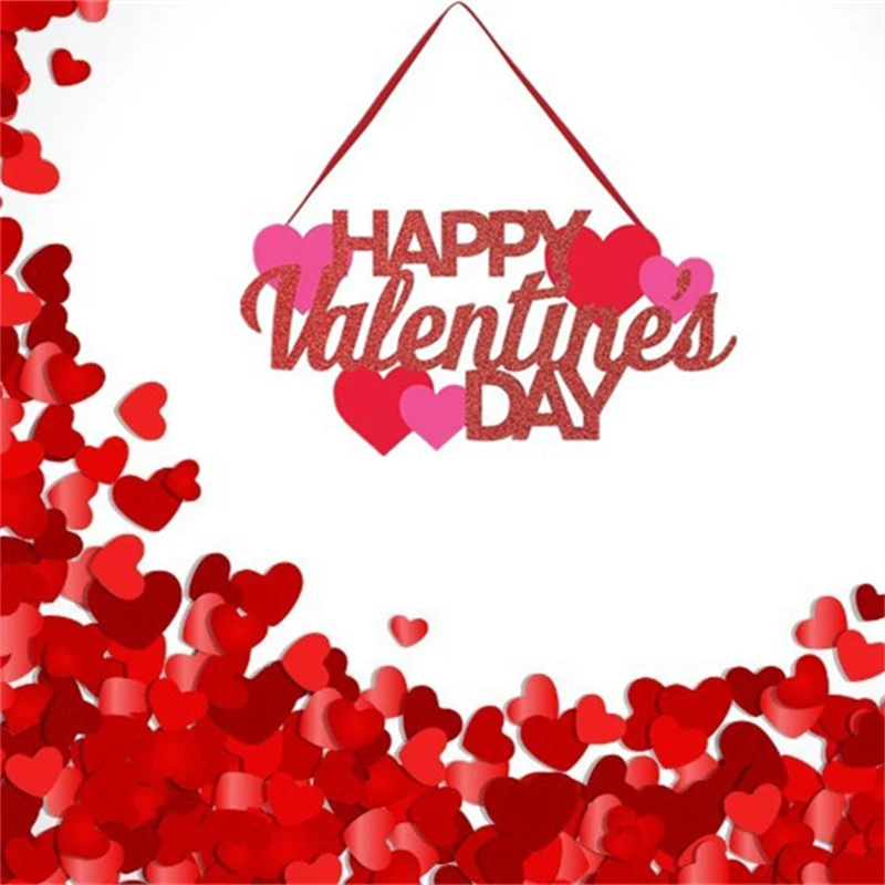 

Door Hanging Sign Happy Valentine Day Pendant Wall Door Pendant Home Party DIY Ornaments for Walls Windows Doors Decorations