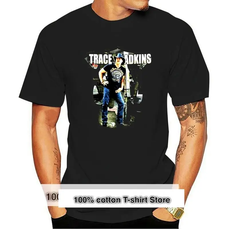 

Trace Adkins Leaning Tour 2013 Fl-Fl Black T-Shirt New Adult Loose Plus Size Tee Shirt