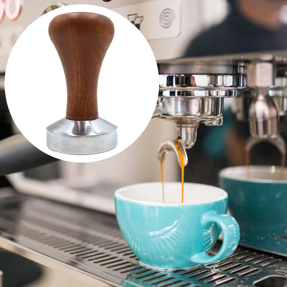 

Тампер для кофе 51/ 53/58 мм, с деревянной ручкой