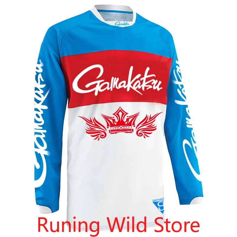 

Gama Summer Anti-sweat Fishing T Shirt Outroor Fishing Sports Wear Cycling Clothes Sun Protection Breathable Fishing Tshirt
