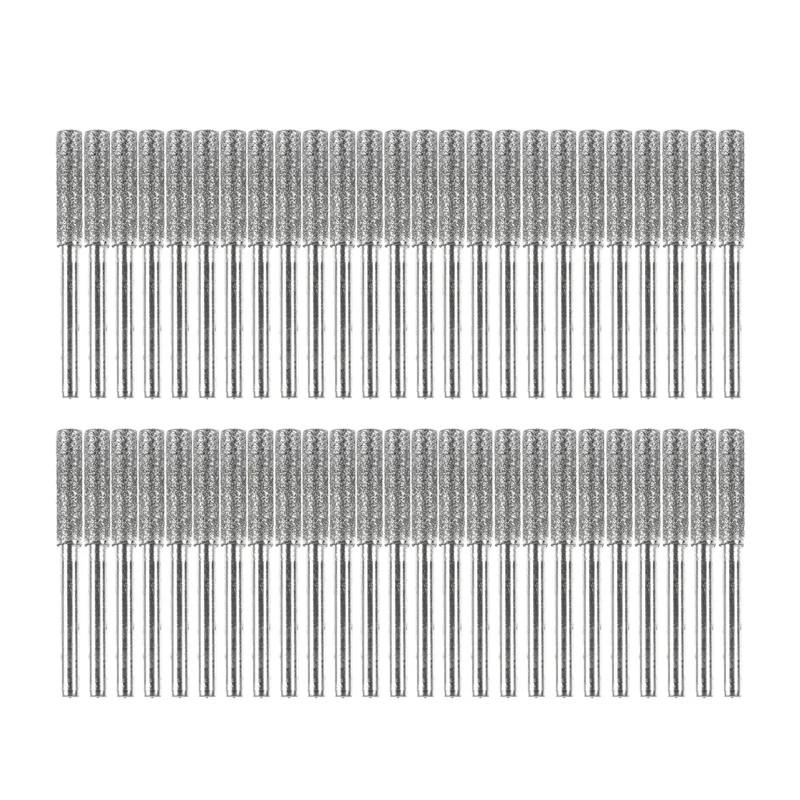 

50 Pieces Chainsaw Sharpener Stone Burr Grinding Stone File, Polishing Grinding Tool Grinding Bits, 5/32 Inch/ 4 Mm