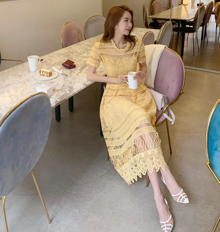 

2022 Summer New Pregnant Women's Lace Collar Dress Black