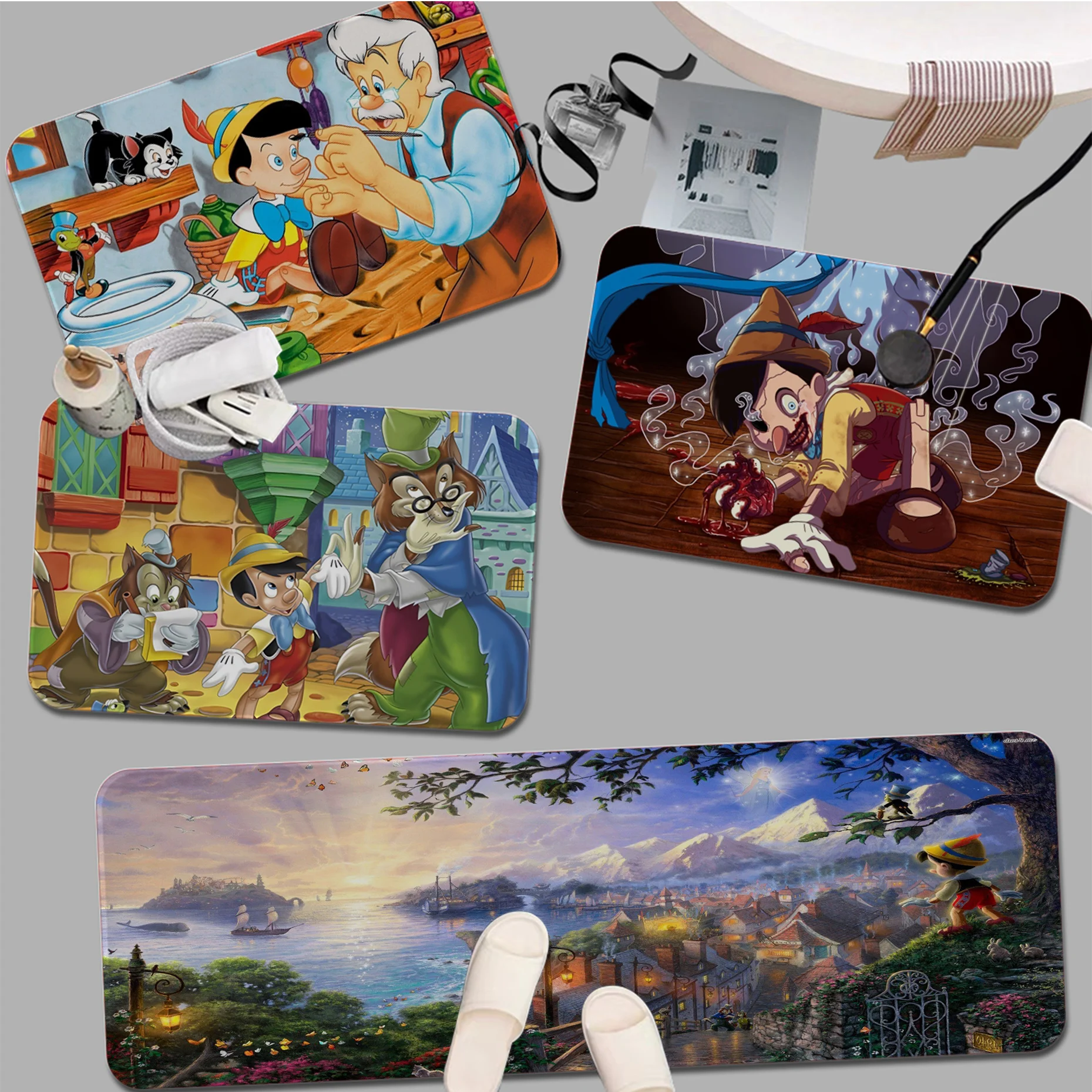 

Disney Pinocchio Entrance Door Mat INS Style Soft Bedroom Floor House Laundry Room Mat Anti-skid Bedside Area Rugs