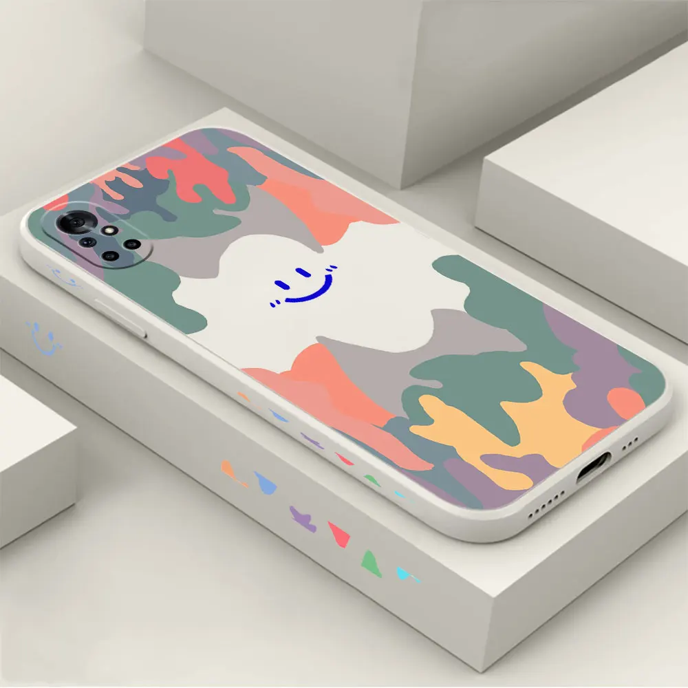 

Luxury Ice Cream Smile Face Phone Case For Huawei NOVA 10 10SE 9SE 8 8SE 7 7SE 6 6SE 5 5I 4 3 3I 2 2S PRO PLUS 4G 5G Cover Funda