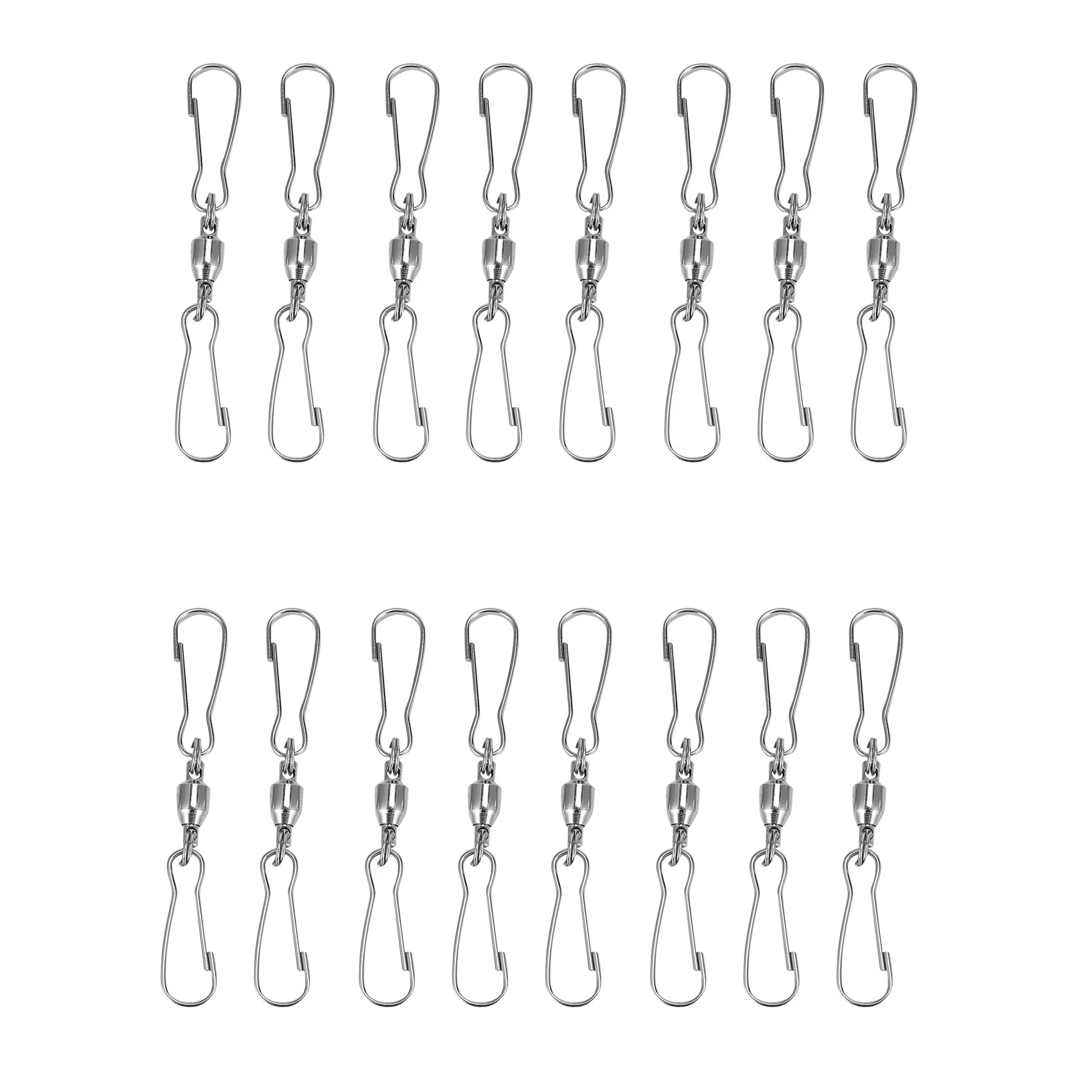 

16 Pack Spinning Double Clip Swivel Hooks for Wind Spinners Windsock Bird Feeders Wind Chimes Crystal Twisters Party