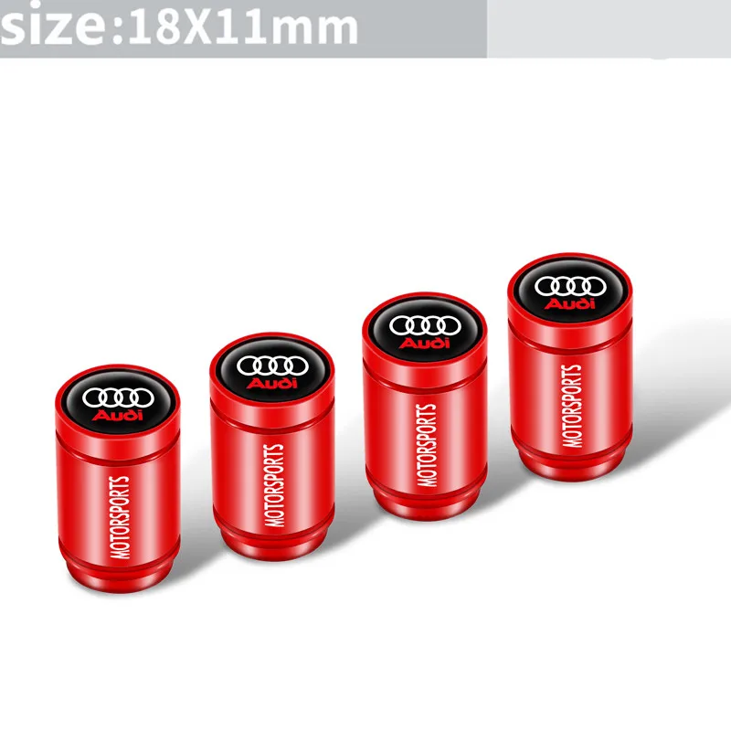 

4-х шт. крышки стержня клапана автомобиля для Audi A1 A3 A4 A5 A6 A7 A8 Q2 Q3 Q5 Q7 TT S line S3 S4 S5 S6 R8 RS аксессуары для автомобильных наклеек
