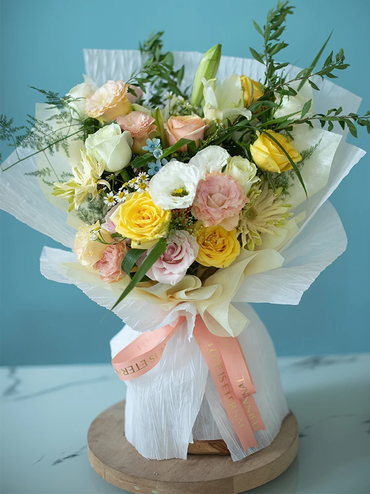 Креп-бумага с цветами искусственная бумага салфетка Подарочный упаковочный