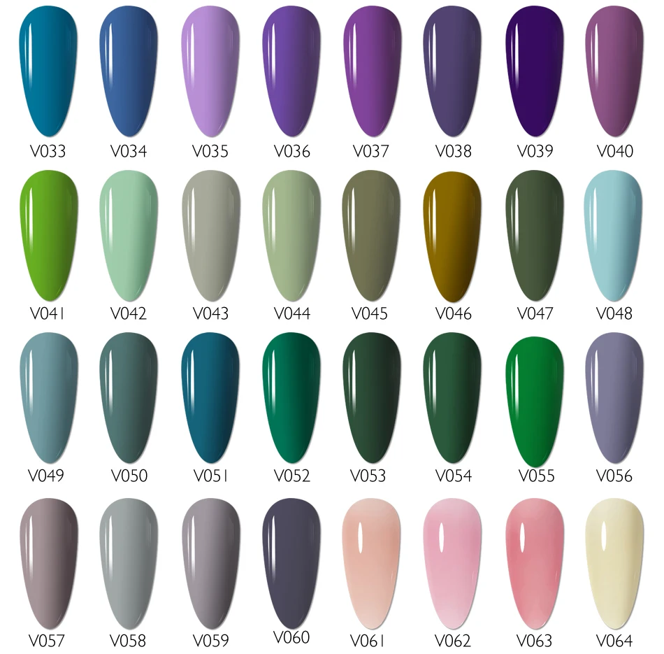 VILLEVARA Nail Gel Polish Semi Permanent Gellack Nail Art Salon 100 Color Glitter 7ml Soak off Organic UV LED Nail Gel Varnish