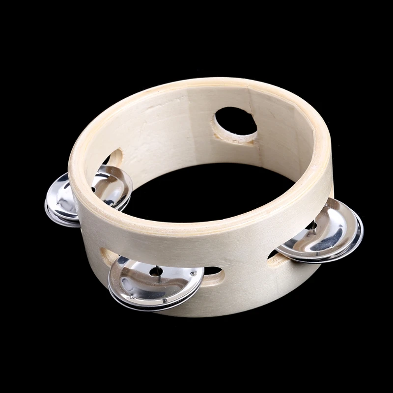 

Деревянный табурин, однорядные колокольчики, ручная музыкальная игрушка для детей