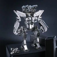 destroyer mecha robot 3d iron metal diy blocks hard building puzzles model action figure toys for boys men cool gift anti stress