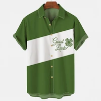 2022 clover shirt lightweight and breathable hawaiian shirts men casual tops beach short sleeve summer lapel shirts 5xl