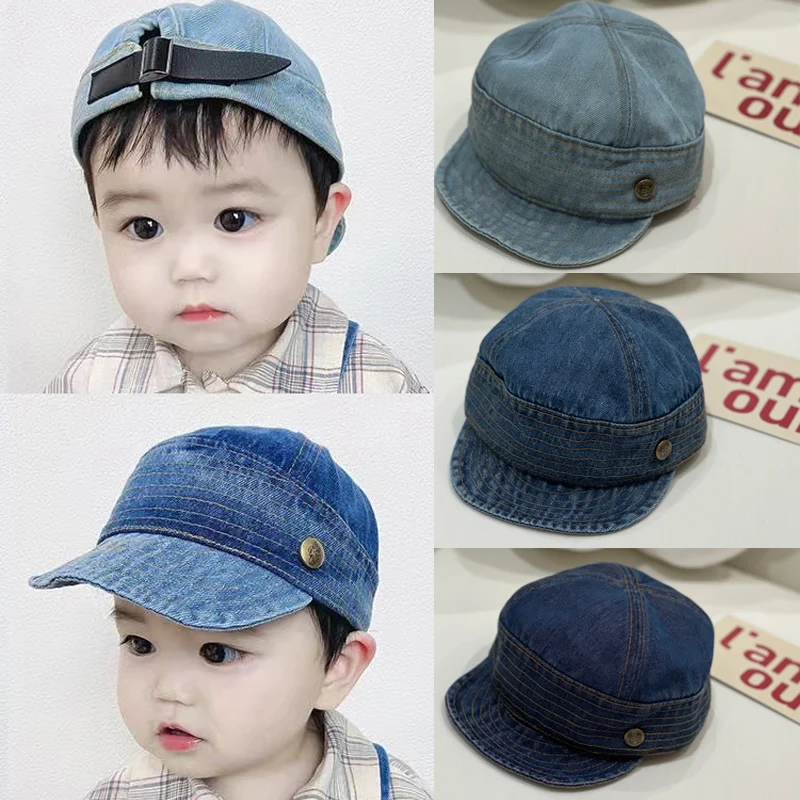 Korean-Style Spring Kids Hat For Girl And Boy Children Beret Caps Octagonal Clothes For Newborn Photography Props Child Hat