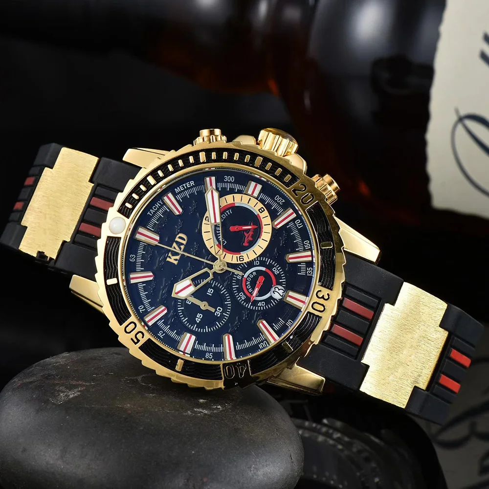 Top Original Brand Mens Watches Multifunction Sailing Boat Man Watch Automatic Date Chronograph High-Quality Quartz AAA Clocks