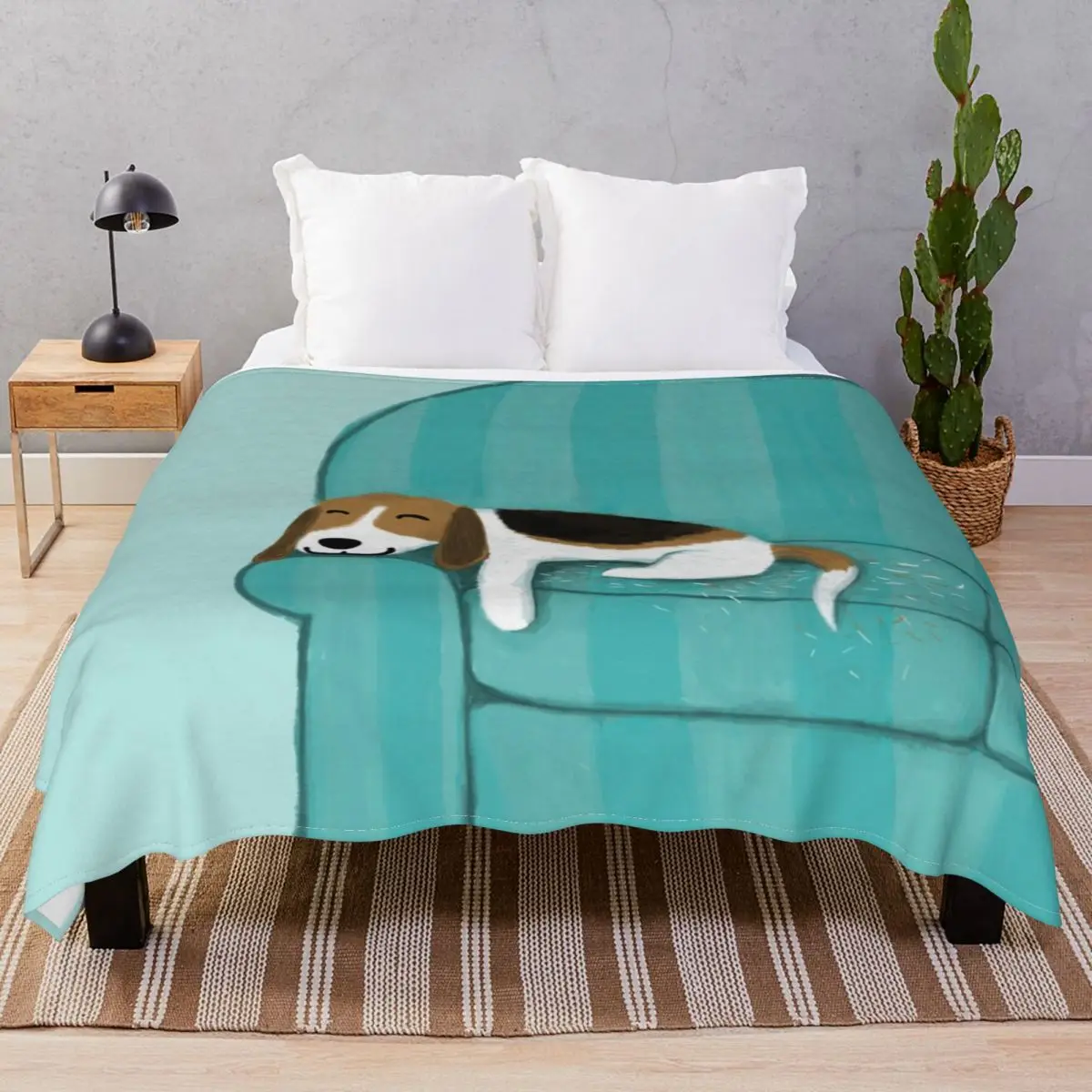 

Фланелевое Одеяло Унисекс, мягкое покрывало в виде собаки, для постельного белья, дивана, путешествий, офиса