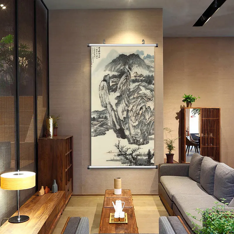Чжан дацянь китайская чернильная пейзажная живопись HD принты на холсте
