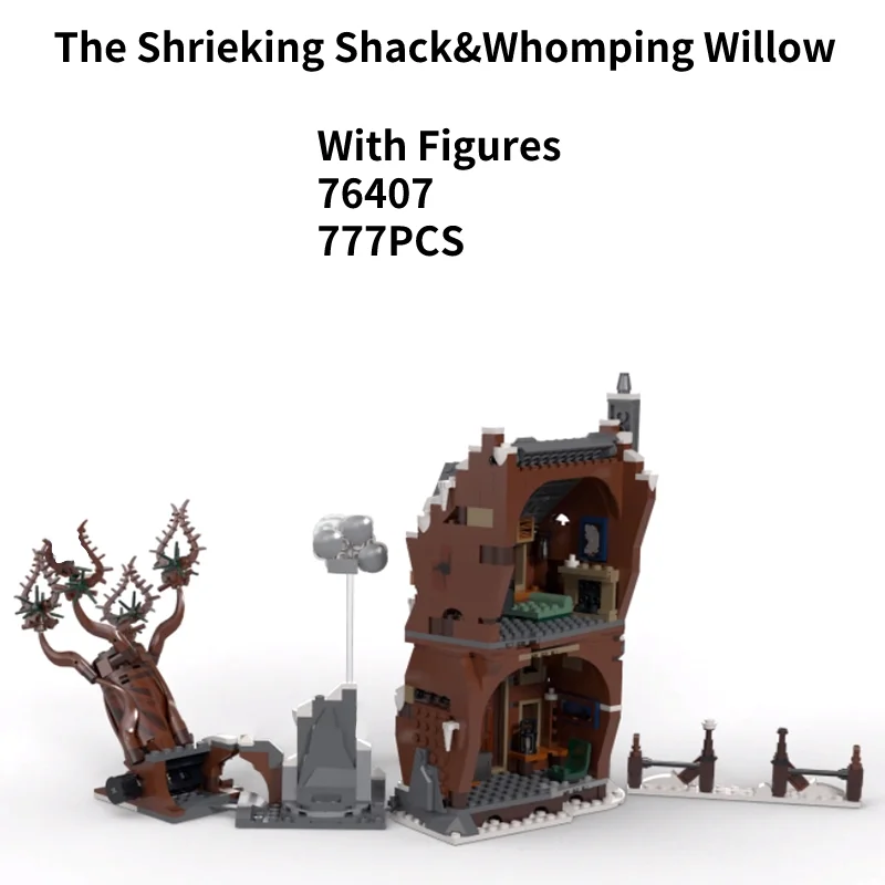 

777 шт., магический мир, Классические фильмы 76407, креветка, хижина и Whomping, ива, строительные блоки, кирпичи, игрушки для детей