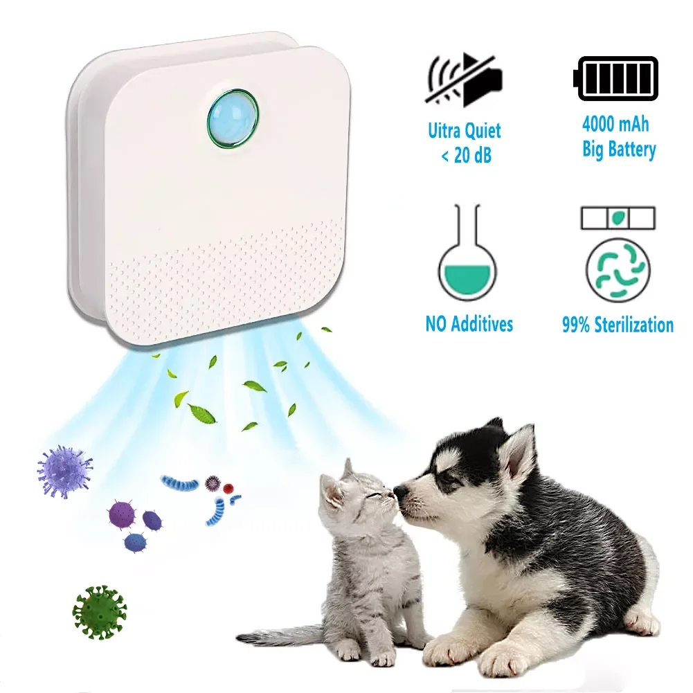 

Pet Cat Dog Intelligent Deodorizer Bathroom Cleaning Tools Cat Litter Box Super Soundoff USB Rechargeable Odor Purifier Supplies