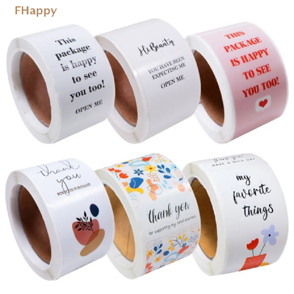 

100pcs/roll This Package Is Happy To See You Too Stickers Small Business Gift box packaging decor Thank You Sticker Seal Labels